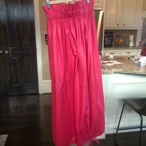 Hot pink balloon maxi skirt - raw silk